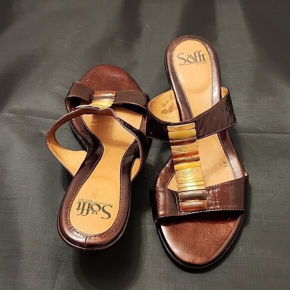 SOFFT ANITA WOMEN'S ROUND OPEN TOE SLIP-ON  WEDGE SANDAL - Picture 5 of 16